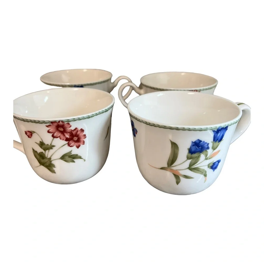 Homecraft by Noritake Summer Estate Coffee Tea Cups set of 4